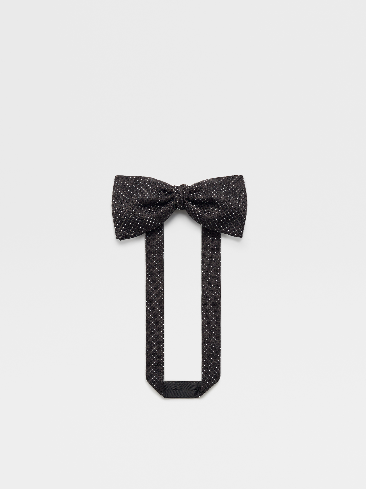 Matte Black Silk Bow Tie